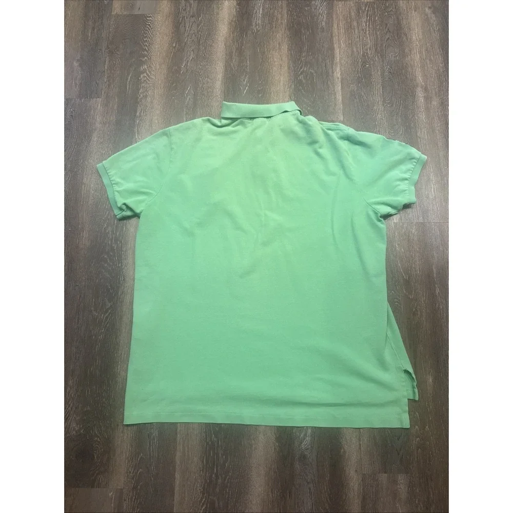 Polo Ralph Lauren Men's XXL Custom Fit Big Purple Pony , 3 Green  Rugby Shirt